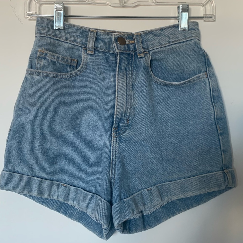 American Apparel High Waited Denim Shorts